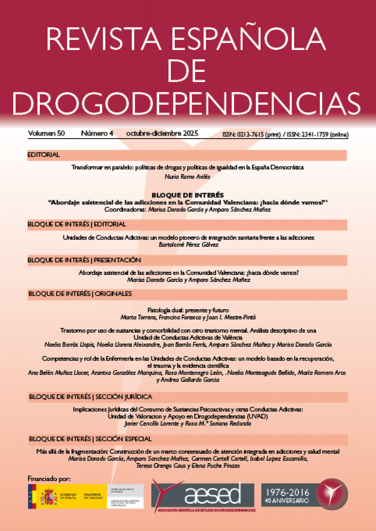 Competencias y rol de la Enfermería en las Unidades de Conductas Adictivas: un modelo basado en la recuperación, el trauma y la evidencia científica